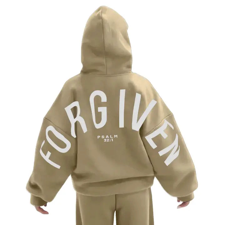 FORGIVEN PRINTED - Oversized Hoodie Sweater Psalm 32:1